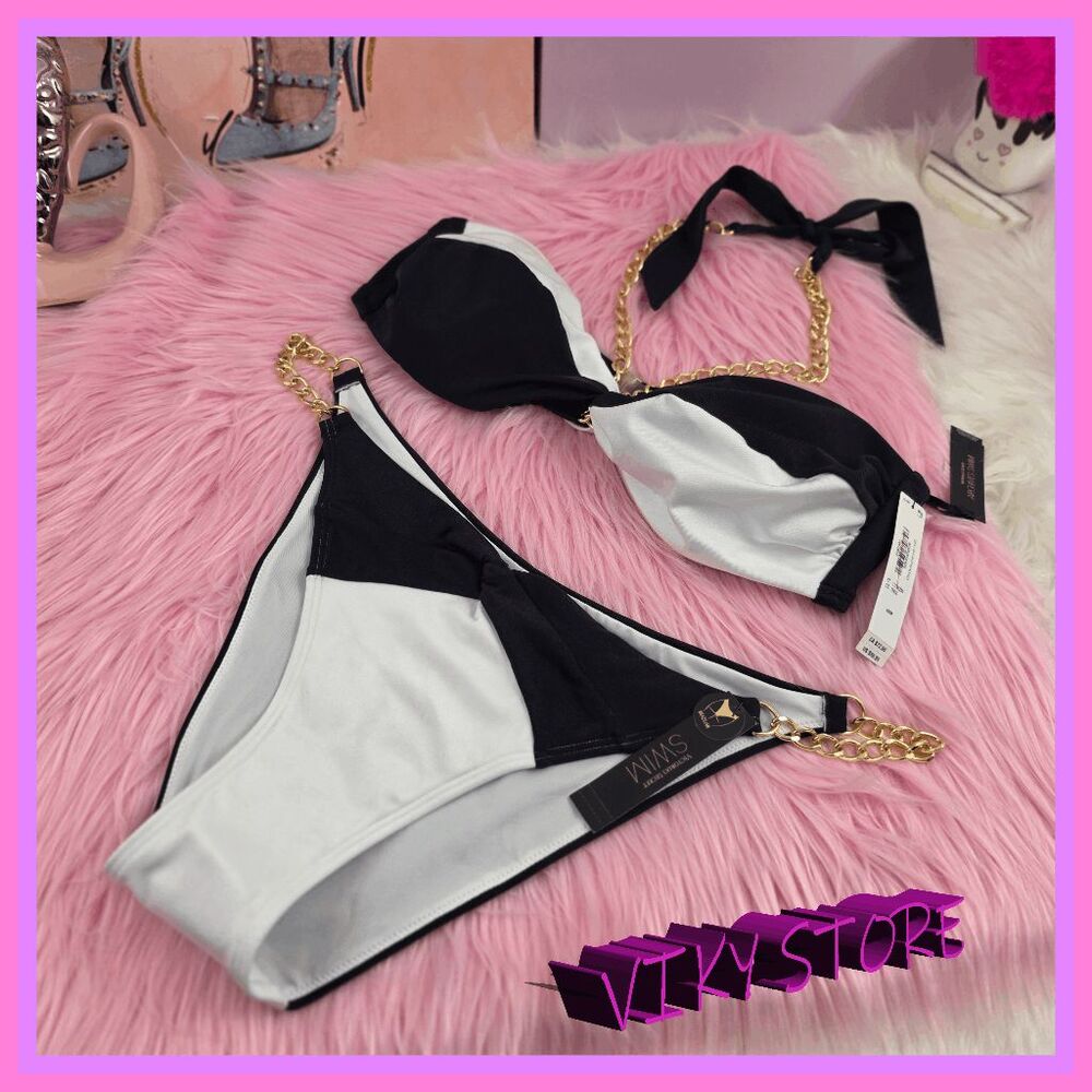 ❤️ NWT Victoria’s Secret Chains Halter Bandeau Top Medium/Large ❤️